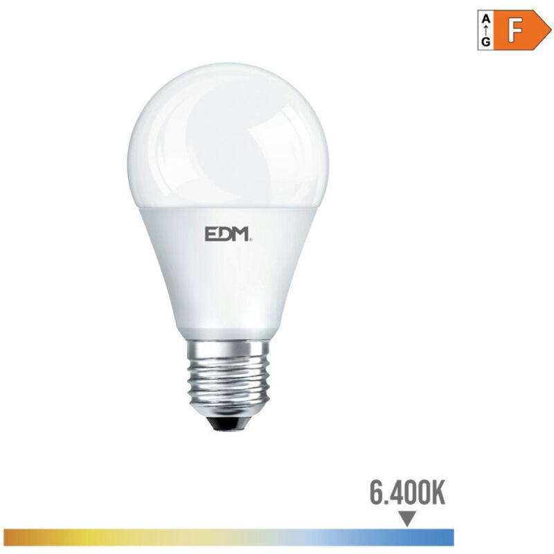 foto del prodotto edm lampada led e27 10 10w 9 932lm 64 6400kfralatn luce fredda 6x10,8cm