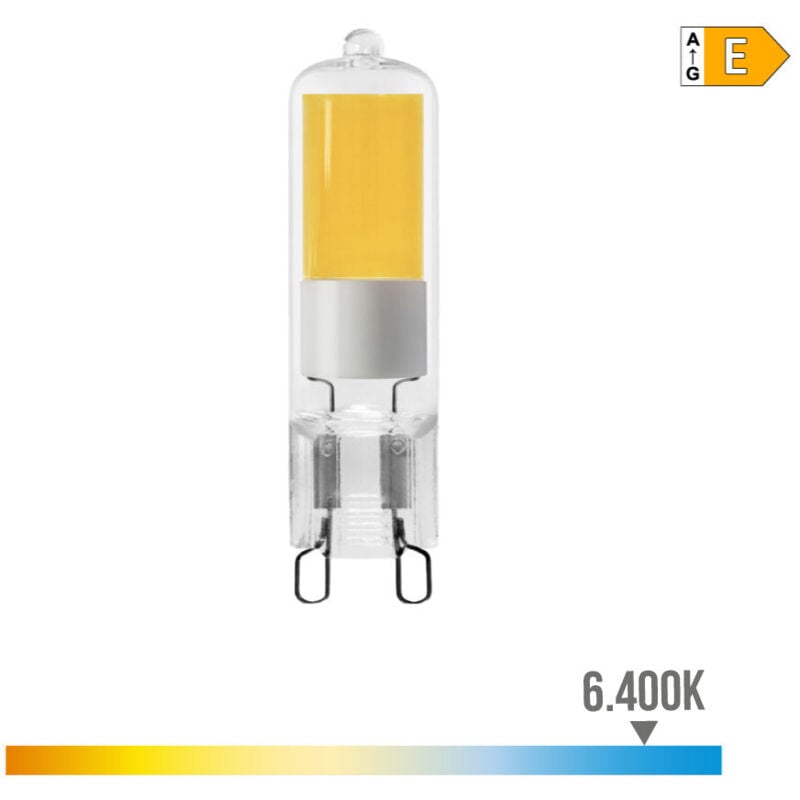 foto del prodotto edm lampada led g9 5 5w 5 575lm 64 6400kfralatn luce fredda 1,43x6,45cm