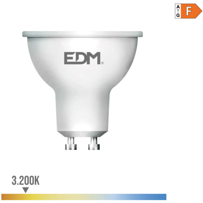 foto del prodotto edm lampada led gu10 8w 7 710lmfralatn 3200kfralatn luce calda 120 120 5x5,5cm