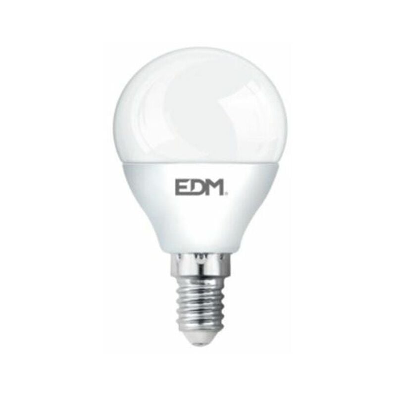 foto del prodotto edm lampada led sferica e14 5w 400lm 3200k luce calda 4,5x8cm