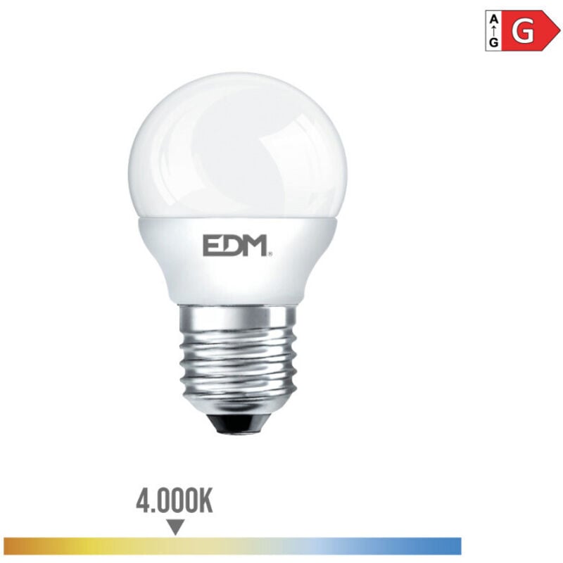 foto del prodotto edm lampada led sferica e27 500 6w 500 500lm fralatn 4000k fralatn luce del giorno 4,5x8,2cm