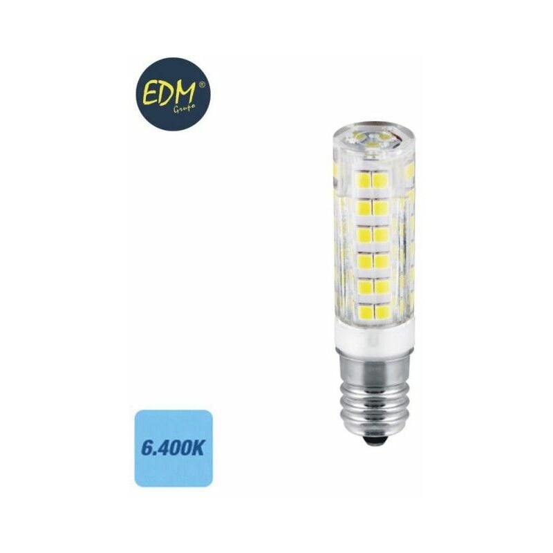 foto del prodotto edm lampada led tubolare e14 4.5 4.5w 450 450lm 64 6400kfralatn luce fredda 1.6x6.6cm