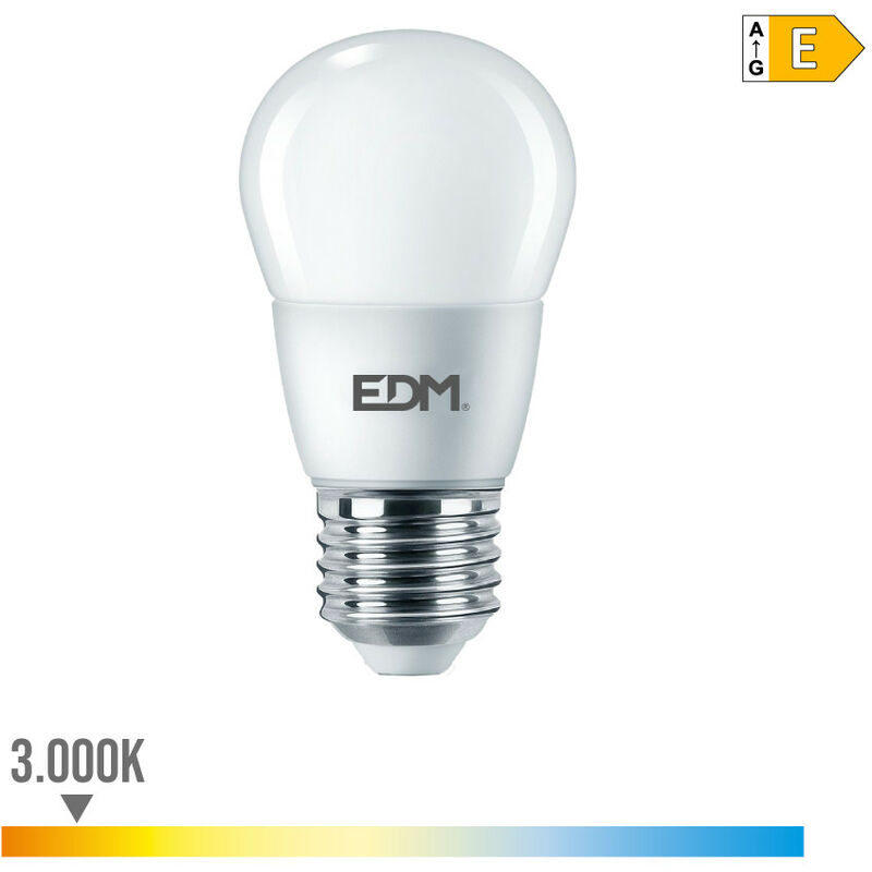 foto del prodotto edm lampada sferica led e27 80 7w 806lmfralatn luce calda4, 4,8x9,3cmfralatn