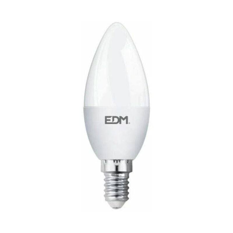foto del prodotto edm lampadina led a candela e14 5w 400lm 4000k luce naturale 3,5x10cm
