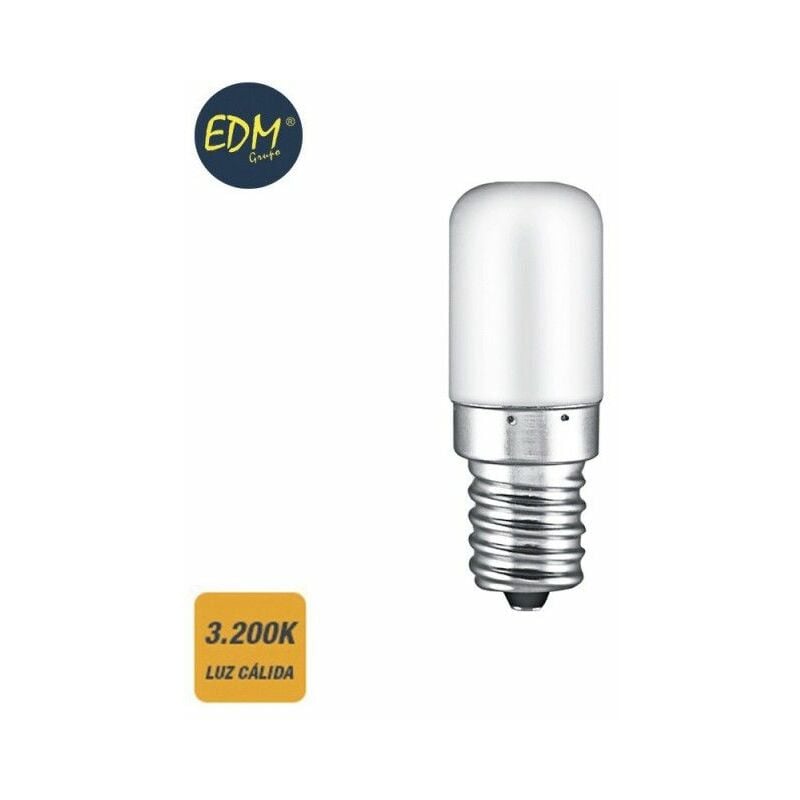 foto del prodotto edm lampadina led calderone tubolare e14 1.8w 130lm 3200k luce calda 1.8x4.8cm