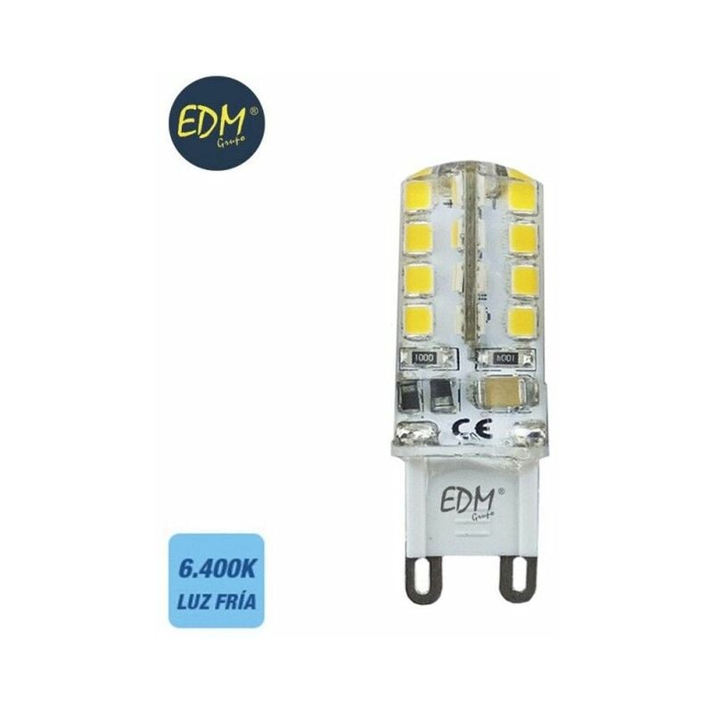 foto del prodotto edm lampadina led g9 silicone 2.5w 170lm 6400k luce fredda 1.6x5cm