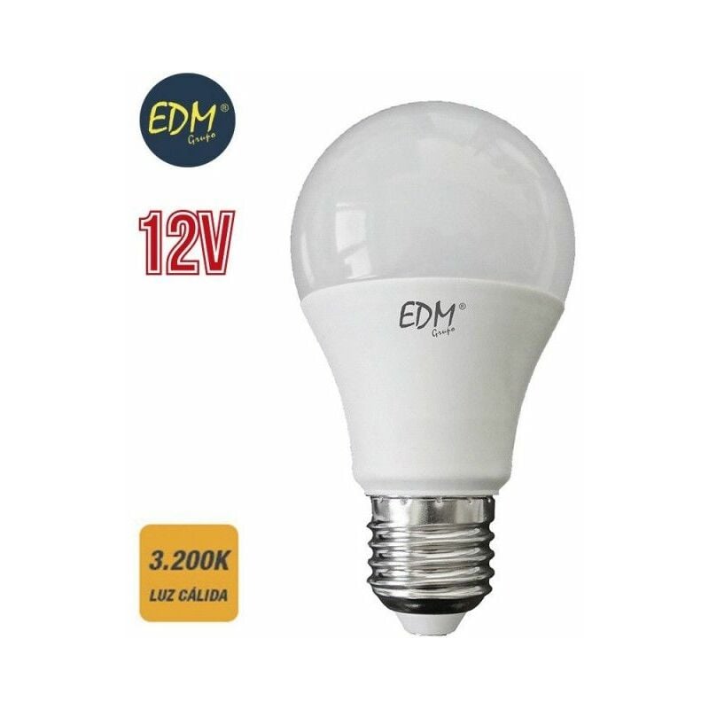 foto del prodotto edm lampadina led standard 12v ac dc e27 10w 1020lm 3200k luce calda 6x11cm