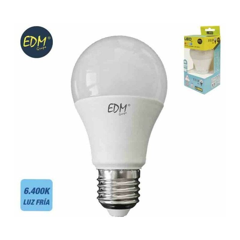 foto del prodotto edm lampadina led standard e27 15w 1521lm 6400k luce fredda 6x11cm