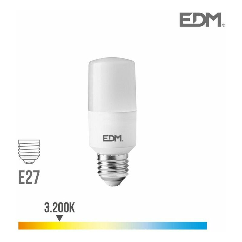 foto del prodotto edm lampadina led tubolare e27 10w 1100lm 3200k luce calda 4x10,7cm