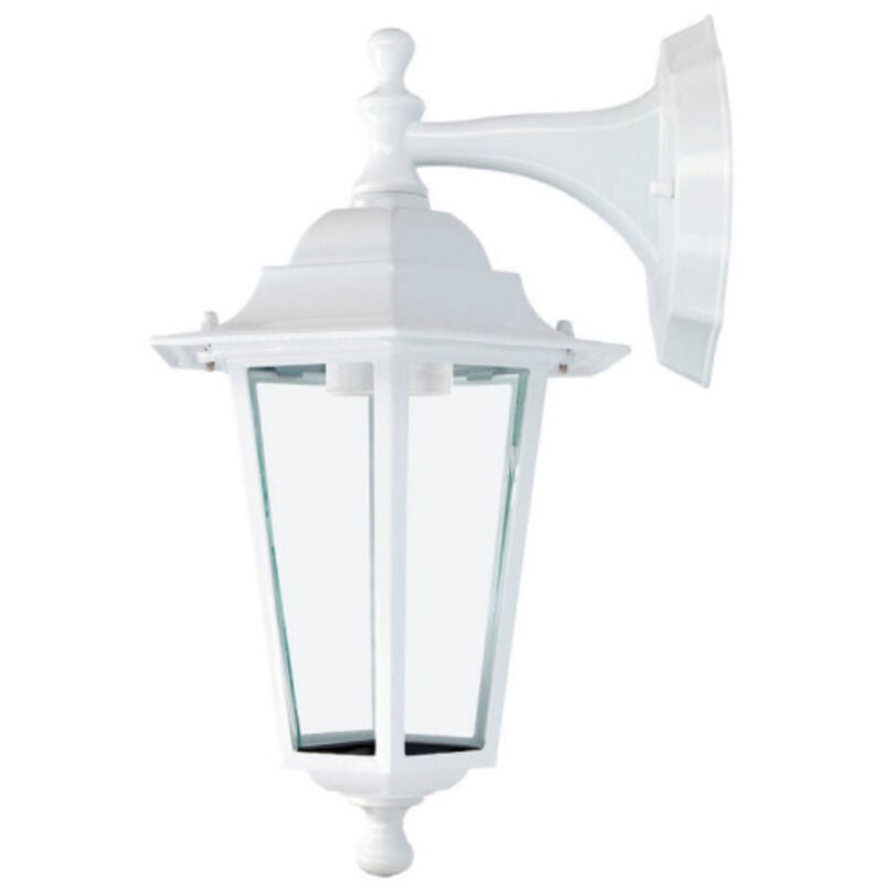 foto del prodotto edm lanterna a parete in alluminio white mod. zurich 60w e27 ip44