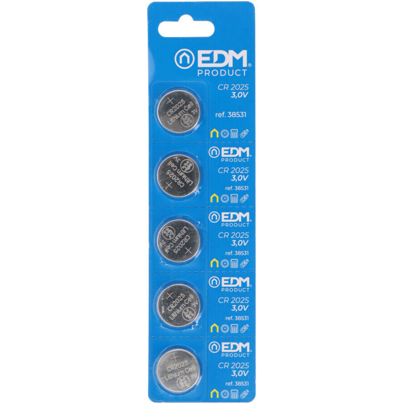 foto del prodotto edm micro batteria buttone lithium cr2025 3v 20x2,5mm che bello