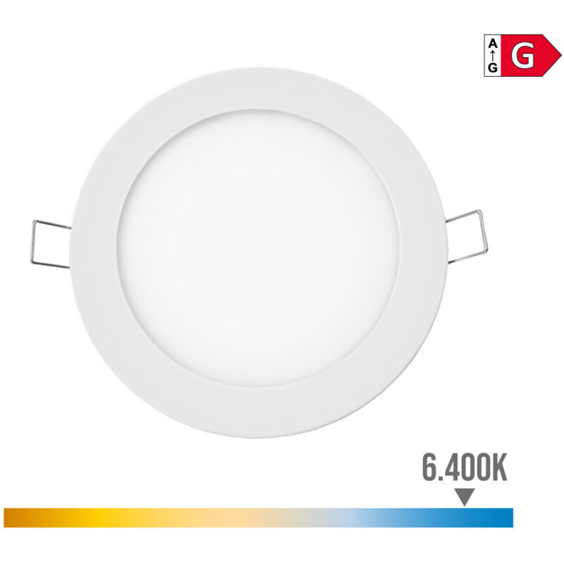 foto del prodotto edm mini downlight led rotondo 11, 6w 64 6400k fralatn bianco 11, 11,7cm fralatn luce fredda