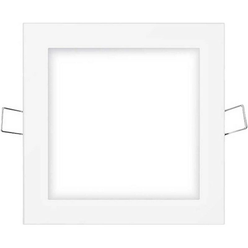 foto del prodotto edm - mini spot quadrato led 11,7cm - 6w - 320lm - 4000k - cornice bianca - 31606