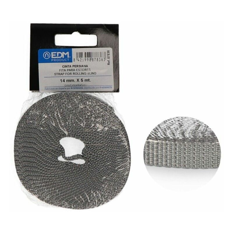 foto del prodotto edm nastro cieco mini 14 mm x 5 m grigio