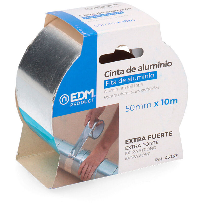 foto del prodotto edm - nastro in alluminio 10onzione 10 10m x 50mm fralatn extra forte resistente alle intemperie