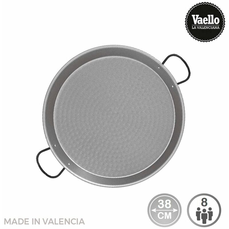 foto del prodotto edm padella per paella tradizionale in acciaio lucido 38cm 8 persone . vaello