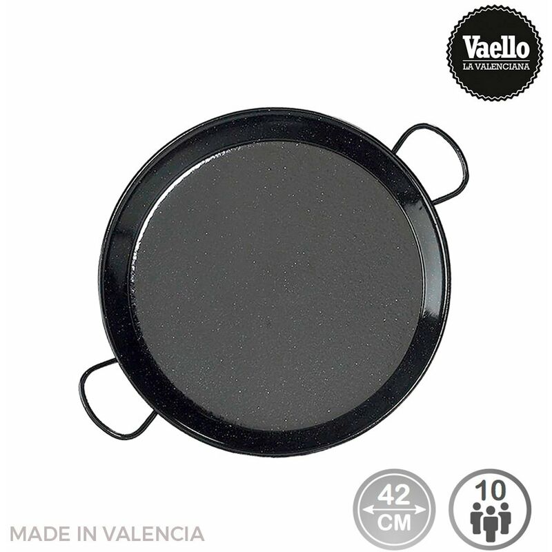 foto del prodotto edm padella per paella tradizionale in acciaio smaltato 42cm 10 persone . vaello