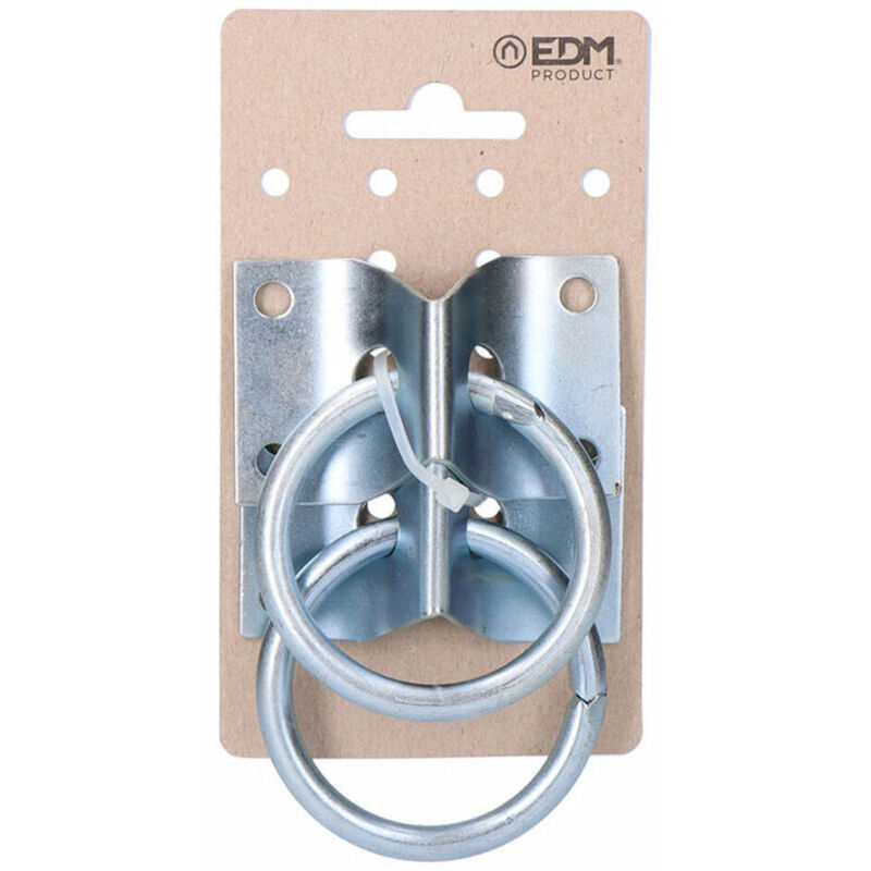 foto del prodotto edm parcheggio cani 85244 argentato 70 x 45 mm distintivo anelli 2 unit 