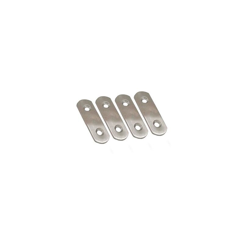 foto del prodotto edm piastre dritte per collegamento plc14 40x16x1,5mm in acciaio inox 4 unit , viti incluse 