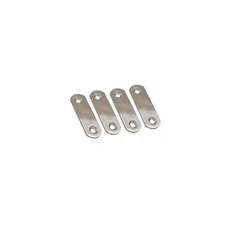 foto del prodotto edm piastre dritte per collegamento plc14 60x16x1,5mm in acciaio inox 4 unit , viti incluse 