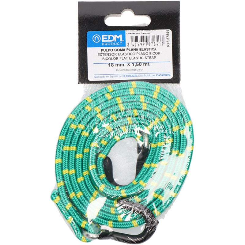 foto del prodotto edm - polpo di gomma piatto bicolore 1,50 m - colori modelli assortiti