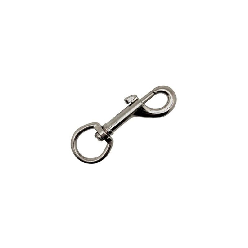 foto del prodotto edm portachiavi a moschettone con anello girevole msq05 82x37x28mm in acciaio nichelato
