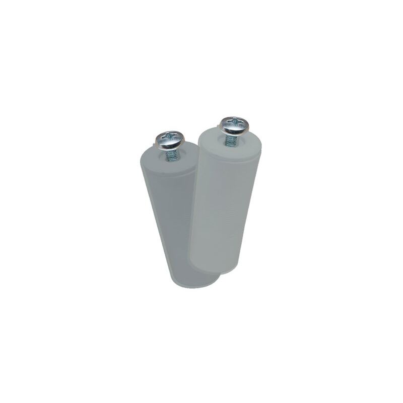 foto del prodotto edm pr08 fermavetro 40mm in polistirene grigio 2 unit , viti incluse 