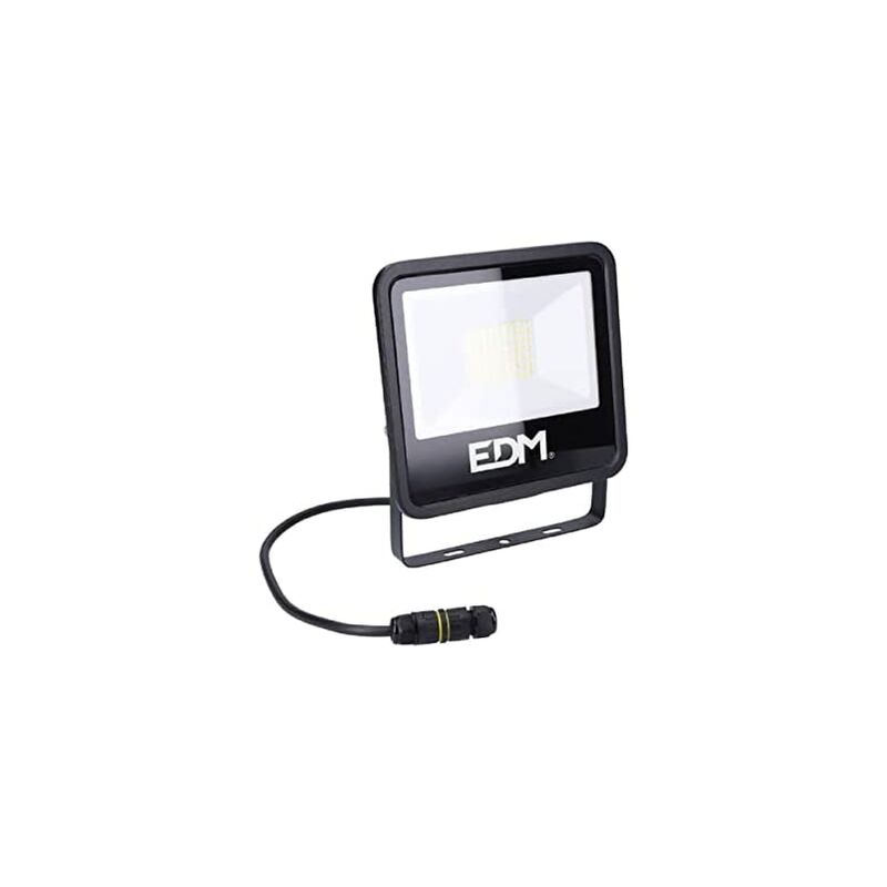 foto del prodotto edm proiettore a led 50w 4000lm 4000k luce diurna serie nera