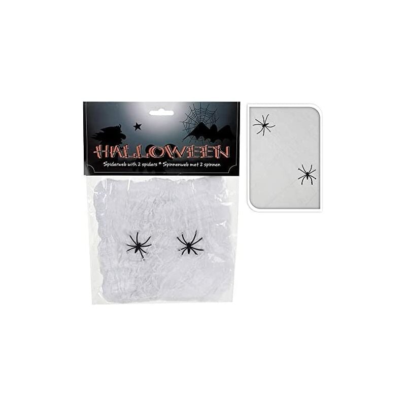foto del prodotto edm ragnatela di halloween con 2 ragni 50x40cm