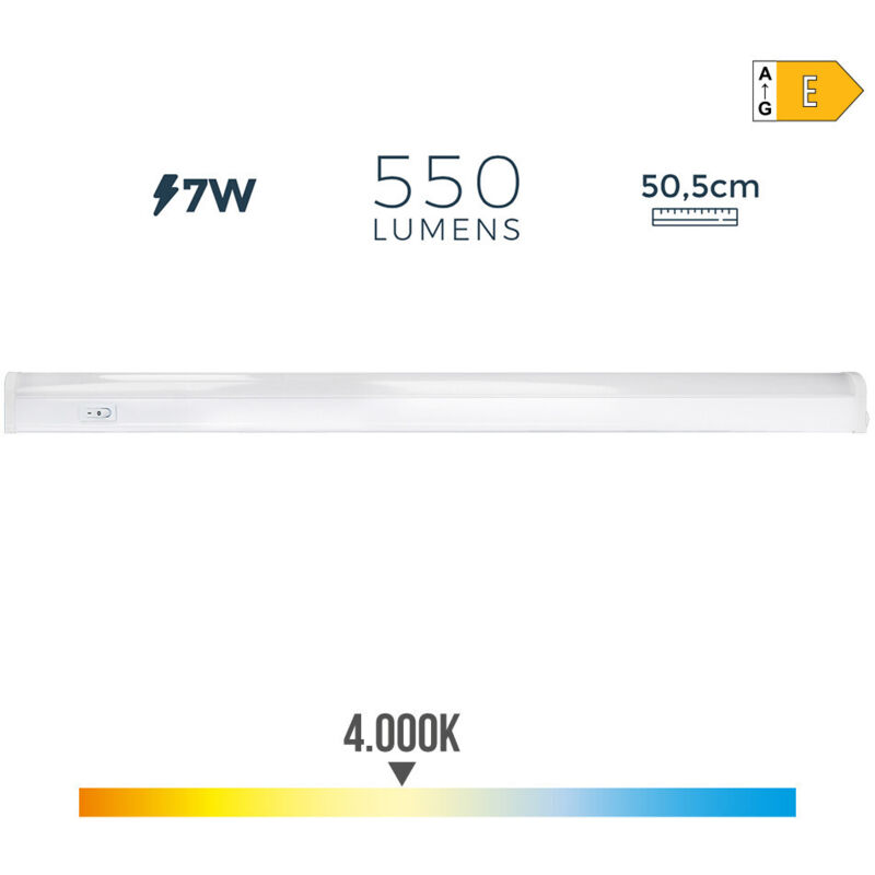 foto del prodotto edm regola led 7w 600lm 4000k collegamento 50.5cm