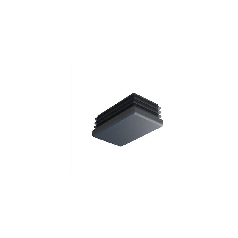 foto del prodotto edm sacchetto da 100 borchie rettangolari in plastica nera 40x30mm