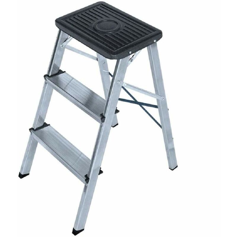 foto del prodotto edm scala pieghevole a 3 scalini 75051 alluminio 40 x 14 x 82 cm multicolore