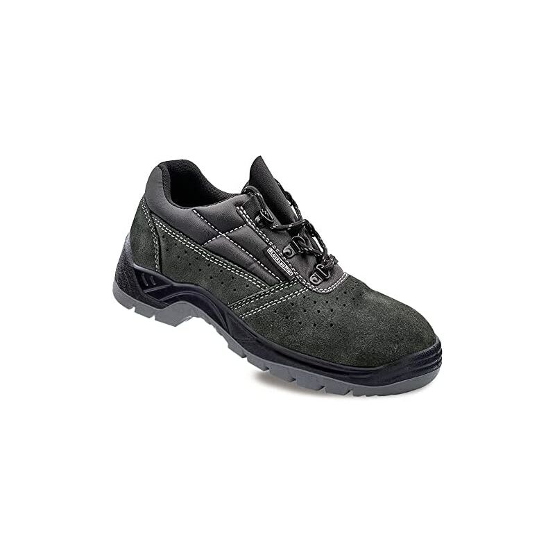 immagine 0 del prodotto edm scarpe di sicurezza in pelle crosta traforata grigia s1p src misura 38 blackleather