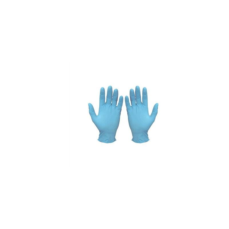 foto del prodotto edm scatola da 100 guanti in nitrile blu senza polvere taglia 9 grande gd21bd