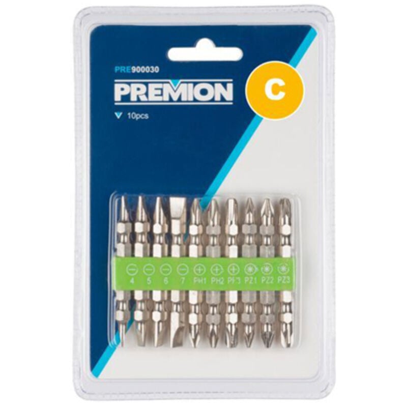 foto del prodotto edm - set di 10 punte per cacciavite a doppia testa ph-pz-pl pre900030 premion