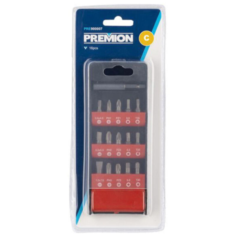 foto del prodotto edm - set di 15 punte per cacciavite ph-pz-torx-hex pre90007 premion
