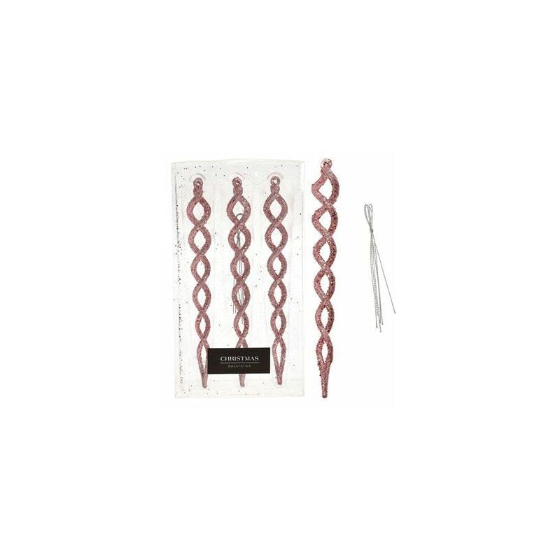 foto del prodotto edm set di 3 unit decorative da appendere a spirale rosa brillante