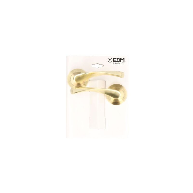 foto del prodotto edm set di maniglie 86031 707 alluminio 6,5 x 12 cm ottone dorato