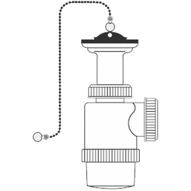 foto del prodotto edm - sifone curvo estensibile 1' 1 2' senza valvola