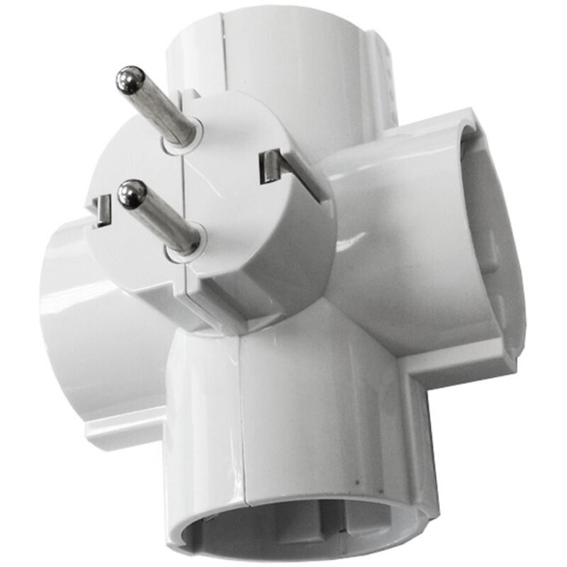 foto del prodotto edm spina con 4 prese t tl e uscite laterali 16a 250v 4,8mm retrattile 