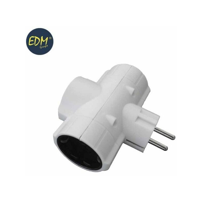 foto del prodotto edm spina tripla economica t tl 16a 250v 4,8mm confezionata old 153 