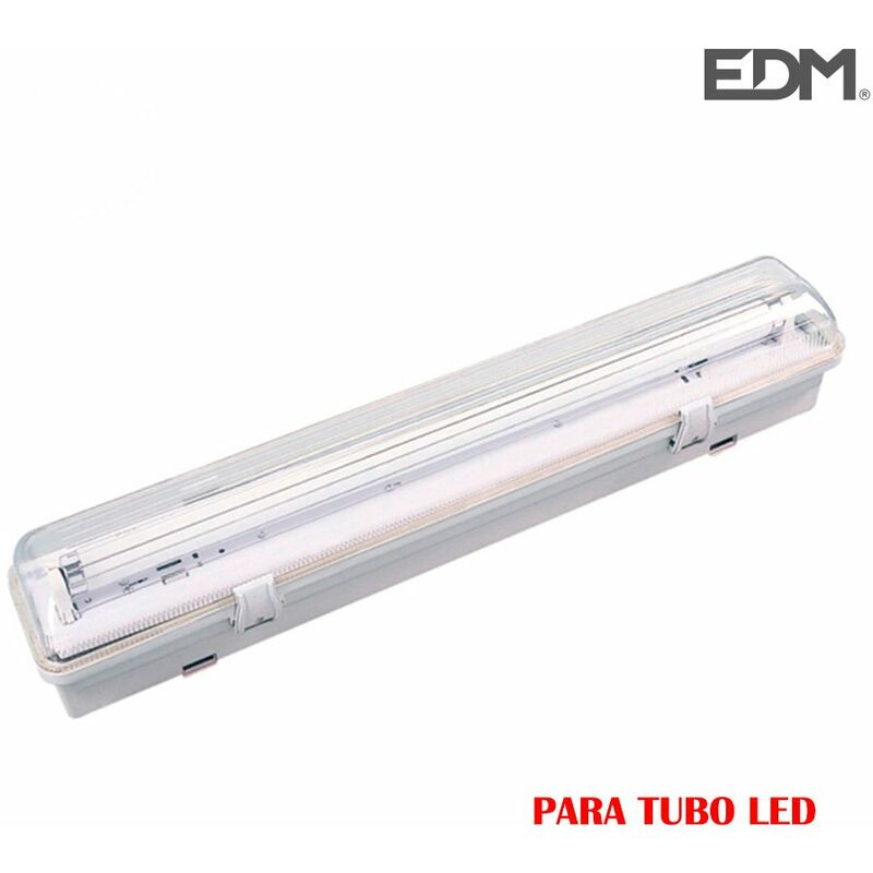 foto del prodotto edm striscia impermeabile per 1 tubo led 18w eq 1x36w 123cm ip44