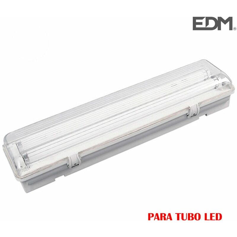 foto del prodotto edm striscia impermeabile per 2 tubi led 18w eq 2x36w 125cm ip44