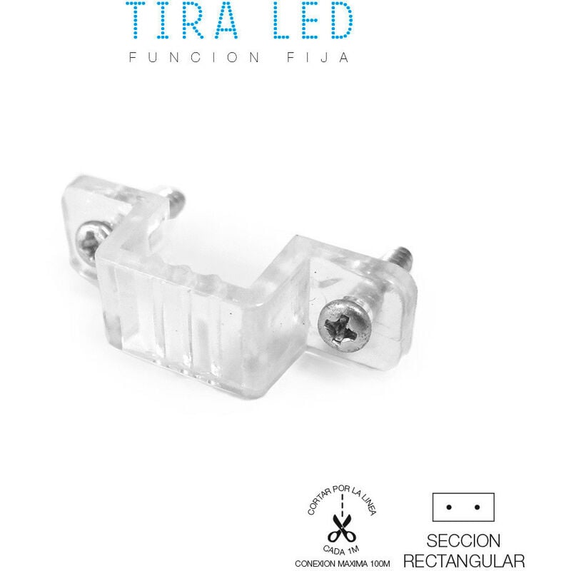foto del prodotto edm supporto di fissaggio del nastro led trasparente compatibile accessorio pratico