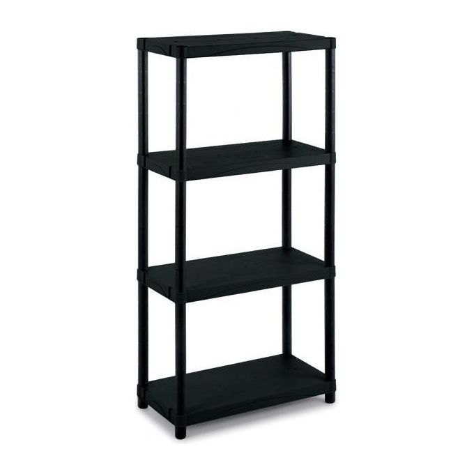 foto del prodotto edm terry scaffale modulare in plastica 4 ripiani nero 3060 s 4
