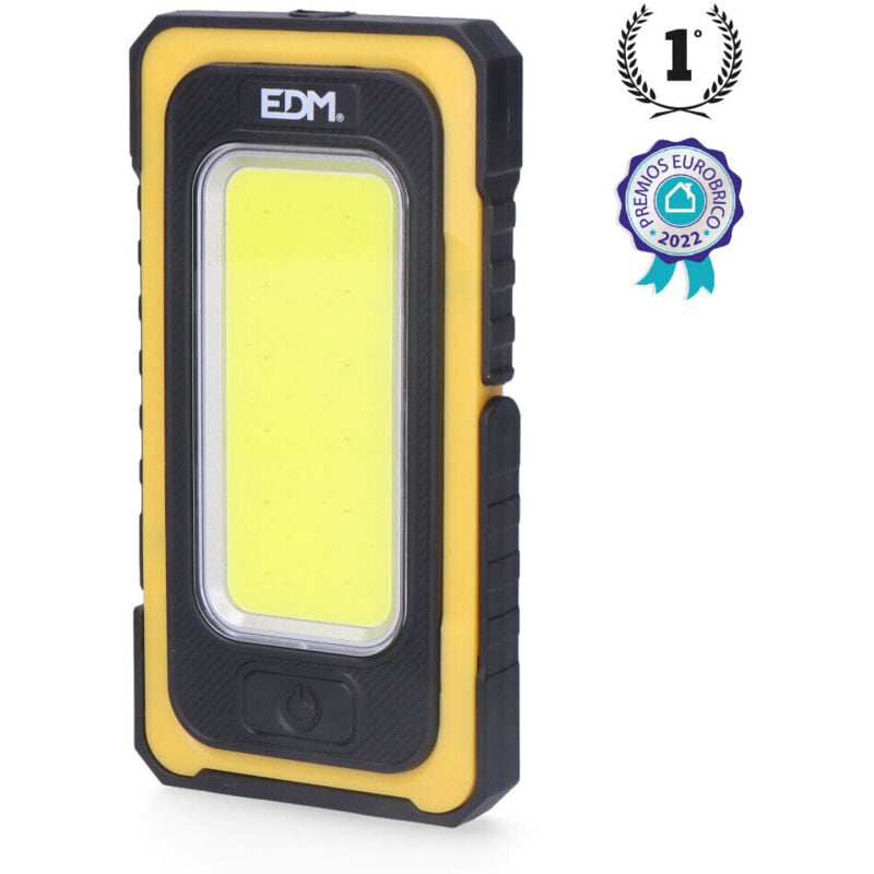foto del prodotto edm torcia led solare 10 ricaricabile 10 10w 750lmfralatn crochet aimant ultra sottile