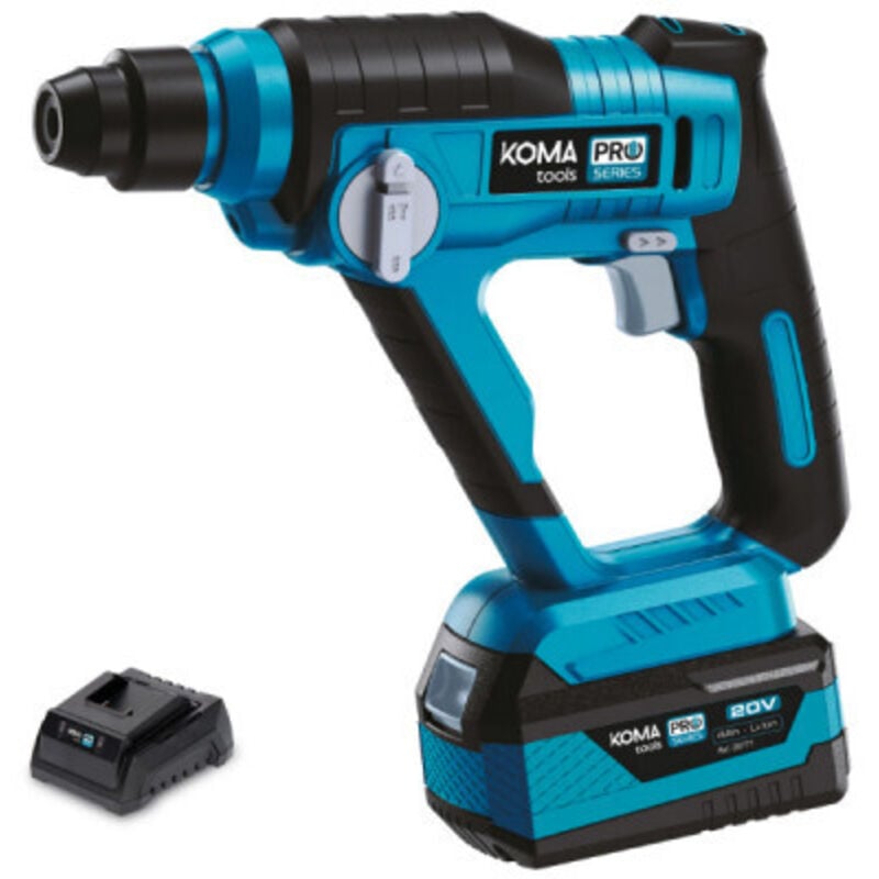 foto del prodotto edm trapano a percussione 20v koma tools 1,3 joule batteria 4,0ah caricabatterie