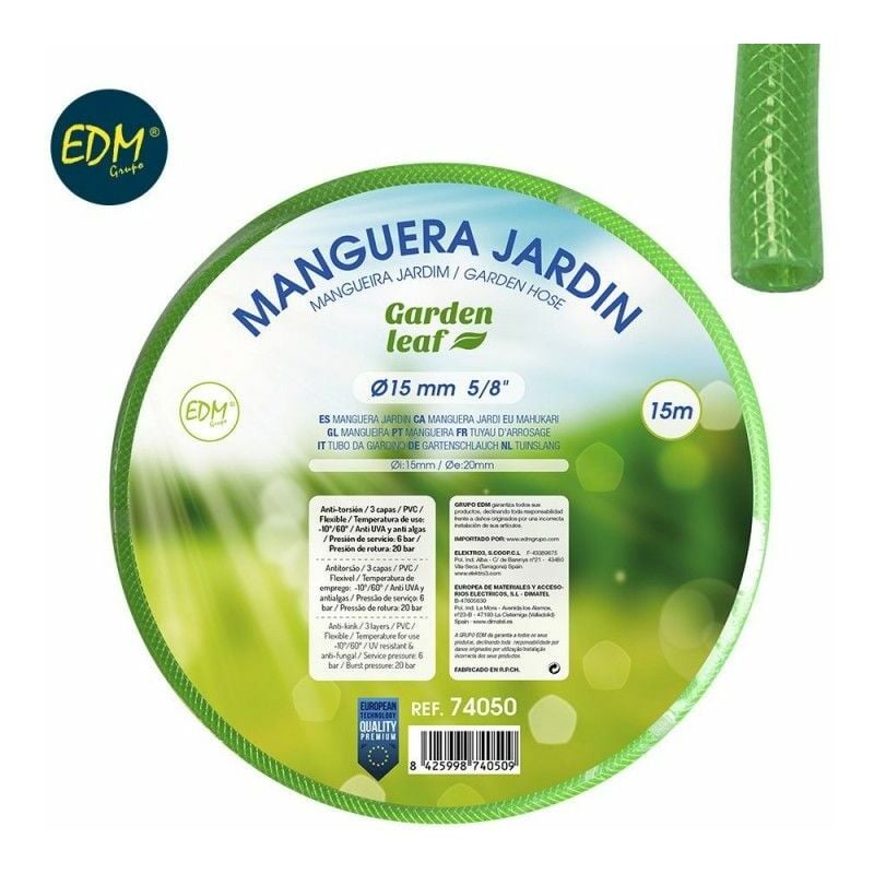 foto del prodotto edm tubo flessibile da giardino per elettroerosione diametro 15 mm 15 m anti uv