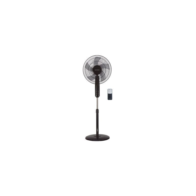 foto del prodotto edm ventilatore a piantana orientabile lungra con telecomando 50w 230v 43x133cm nero