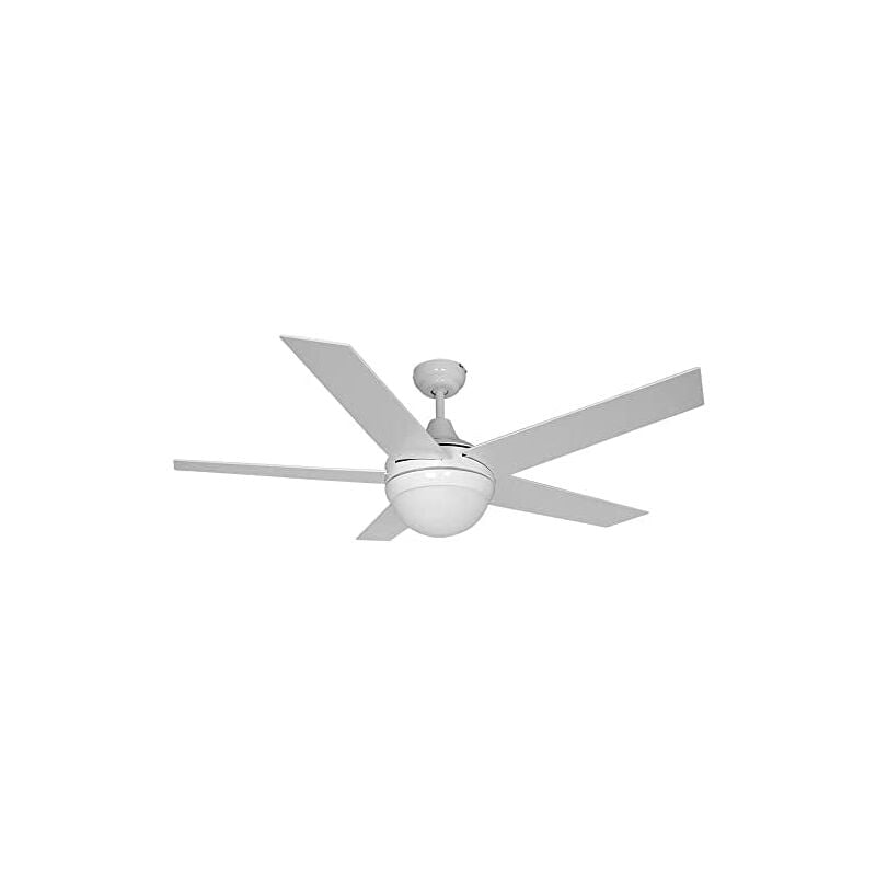 foto del prodotto edm ventilatore da soffitto modello adriatico bianco potenza 60w pale 132cm con telecomando